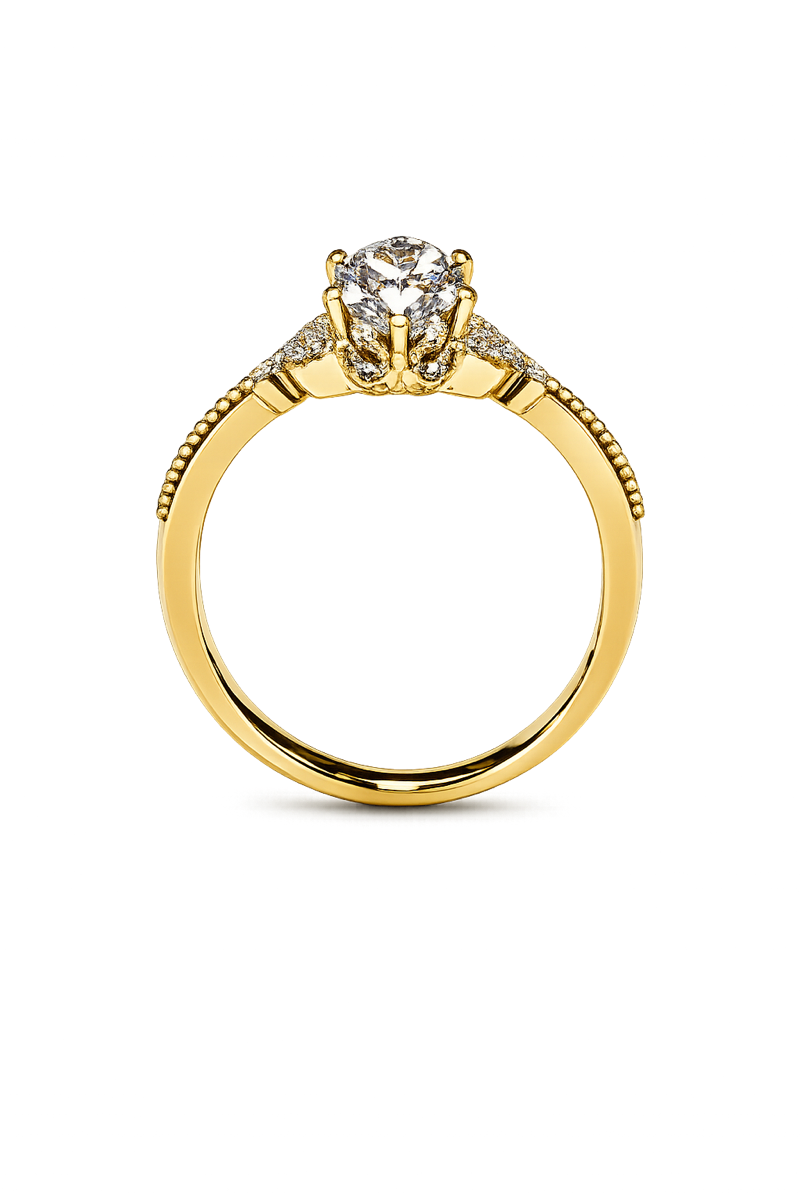Goldring mit Brillant-Solitär aus der Bradler Trauring-Kollektion